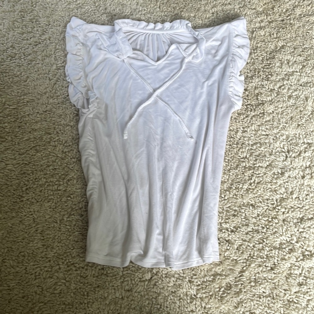 Tank with ruffles